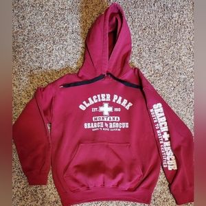 Ladies Glacier Park Search and Rescue Red Hoodie Sweatshirt